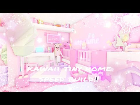 -‘๑’- kawaii pink tiny home speed build [Adoptme]