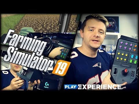 CONSTRUCTION XXL Farm Sim steering wheel from Logitech for the LS19 Giants / Saitek side console