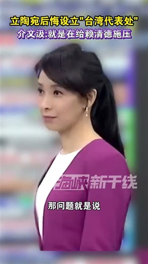 立陶宛后悔设立“台湾代表处” 介文汲：就是在给赖清德施压#台湾 #海峡新干线