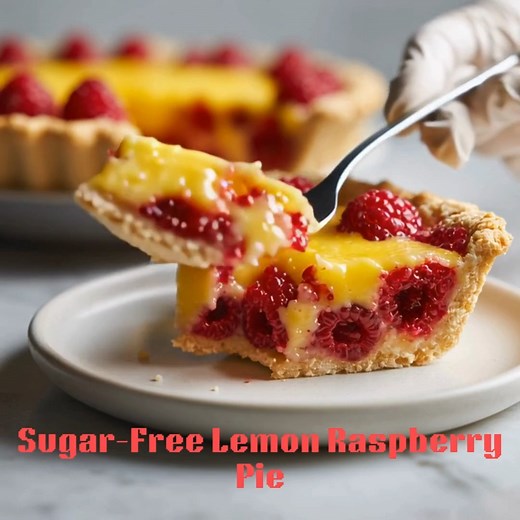 🍋 Sugar-Free Lemon Raspberry Pie Bright lemon custard with bursts of fresh raspberries in a tender almond crust. 📝 Ingredients Crust 2 cups almond flour 4 tbsp melted butter 2 tbsp allulose Pinch of salt Lemon Filling 3 eggs ½ cup allulose ⅓ cup lemon juice 1 tbsp lemon zest ½ cup heavy cream 1 tsp vanilla 1 cup fresh raspberries 👩‍🍳 Steps to Create Preheat oven to 350°F. Line a pie dish or tart pan with parchment. Mix crust ingredients and press into the pan to form the bottom crust and up