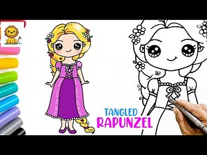 How to Draw Princess Rapunzel | Disney Tangled