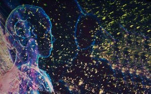 Holograma. Visão futurista da interação entre o mundo real e o virtual