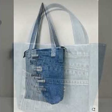 most beautiful Denim handmade Recycled #trendingTote Upcycling Design