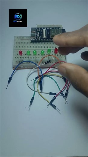 ESP32 6-LED Dancing Pattern 💡|BX Labs