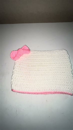 Day 21: hello kitty inspired cat ear beanie. Should I add eyes? #31daysofcrochet