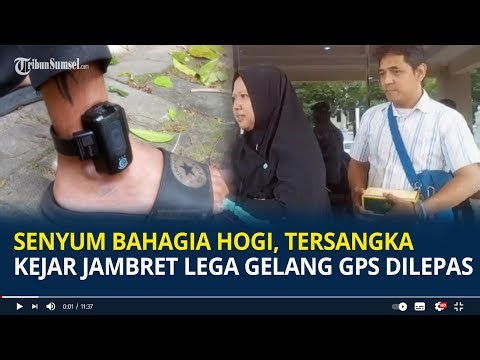 Senyum Bahagia Hogi Tersangka Kejar Jambret Istri Lega Gelang GPS di Kaki Akhirnya Dilepas