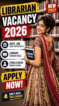 Librarian Recruitment 2026 | Notification PDF Out | Selection Process & Eligibility