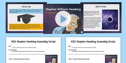 KS2 Stephen Hawking Assembly Pack