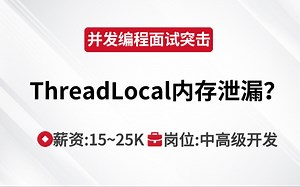 多线程与高并发 | ThreadLocal的内存泄漏问题？--马士兵Java刷题班_哔哩哔哩_bilibili