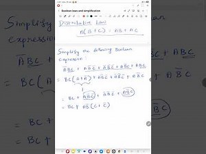 Simplification of Boolean expression using Boolean laws and rules