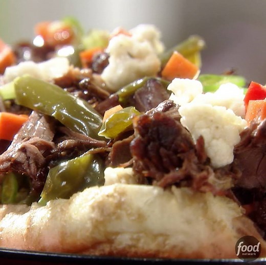 4.7M views · 15K reactions | Jeff Mauro makes a Chicago Italian Beef Sandwich, pot roast-style. See Jeff on #TheKitchen > Saturdays at 11a|10c Save the recipe: https://foodtv.com/2GQROQJ! | Food Network | Facebook