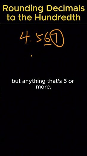 Rounding Decimals to the Nearest Hundredth (4.567) #shorts
