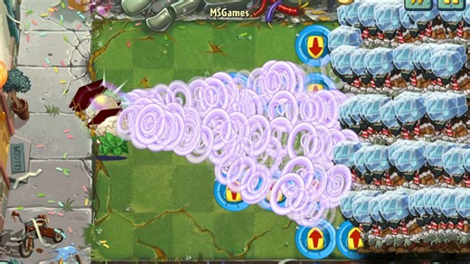 PvZ 2 挑战——100 株植物 VS 150 个僵尸——所有植物 1 级 对战 路障头僵尸