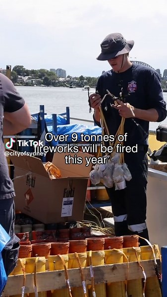Are we getting excited yet?! This New Year's Eve we're super sizing the fireworks, with more firing locations than ever before and some cool new tech, including aerial pyrotechnics platforms (think big drones fireworks)! We went BTS to see the legendary Foti Fireworks team loading up one of 8 barges in this year's displays. [Video description: Fireworks are loaded into launch tubes on board a barge. Sydney harbour can be seen in the background] #SydNYE #Sydney #Fireworks #NewYearsEve