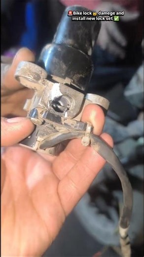Bike lock🔐 damage⚠️ and install new lock set ✅ #yputubeshorts #virql content #trending audio #vira