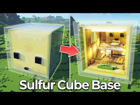 ⛏️ Minecraft Tutorial :: Build a Giant Sulfur Shaped House 💛 [마인크래프트 거대한 유황 큐브 모양 집짓기 건축강좌]