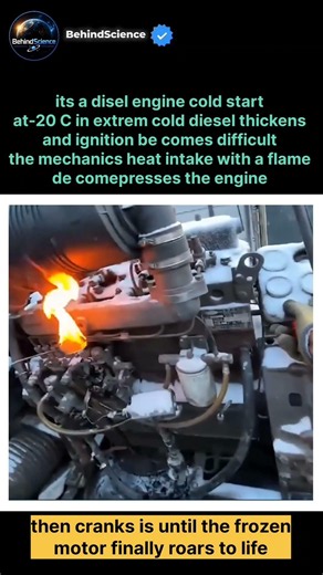 Disel engine cold start at 20'c