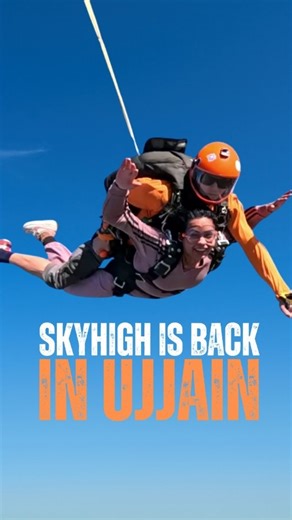 In the land of temples, the sky opens again. Skyhigh India returns to Ujjain and your leap of faith is calling! Bookings are now open 🪂 [Skyhigh, SkyhighIndia, Skydiving, Skydiving India, Adventure, Extreme Sport, Travel] | Skyhigh