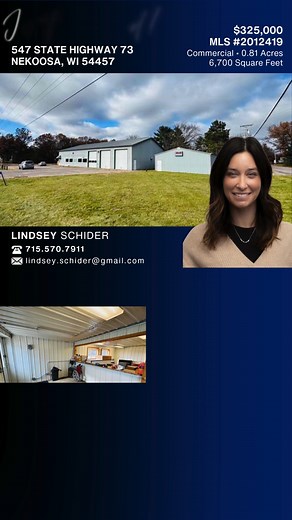 📌 Just Listed in Nekoosa! 📌 PLEASE SHARE! 📍 547 State Highway 73 | Nekoosa, WI 54457 🆔 MLS #2012419 🔗 https://myre.io/0RYH2VEKOtCb Big opportunity alert! This versatile commercial setup is prepped, polished, and ready for its next thriving business. With two buildings, tons of visibility, and renters already in place, it’s a smart move for anyone looking to level up their business footprint. 🔧 Two buildings totaling 6,700 sq ft 🚪 Main building: 104x50 with office, front desk & restroom 🧼