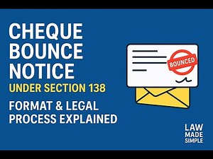 Cheque Bounce Notice under Section 138 – Step-by-Step Format and Legal Process