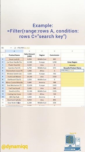 Excel FILTER Function Tutorial. Dynamic Arrays Made Easy#excel#dataextractor#spreadsheets#exceltips