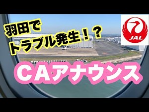 トラブル対応のCA機内アナウンスもまたJALらしさが感じされる！？ 日本航空JAL Japan Airlines Flight attendant in-flight announcement