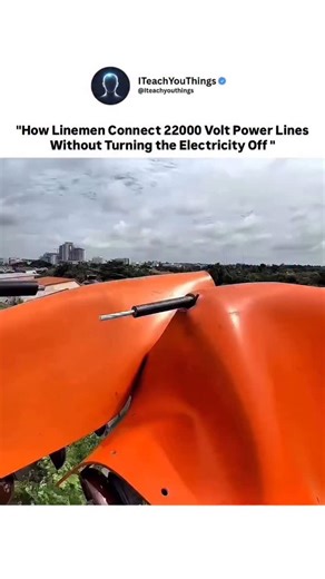 I Teach You Things | Many people assume power lines must be switched off before anyone can work on them. The truth is that trained linemen can connect and... | Instagram