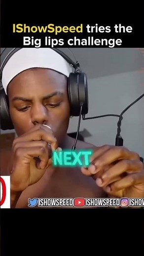 iShowSpeed Tries the Big Lips Challenge and Gets Shocked 😳😂