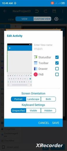 make a transparent app in sketchware by block