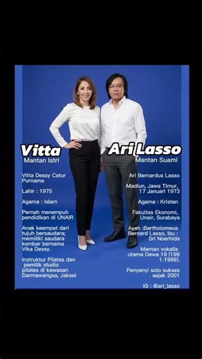 profil Ari Lasso dan mantan istrinya