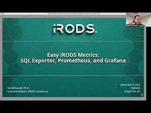 TRiRODS: Easy iRODS Metrics: SQL Exporter, Prometheus, and Grafana