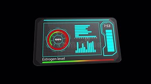 Clinical Estrogen Monitoring Display for Fertility Clinic, Neon Reproductive Gauge with Cycle and Ovulation Charts, Estradiol Stock Video - Video of analytics, hormone: 416407429