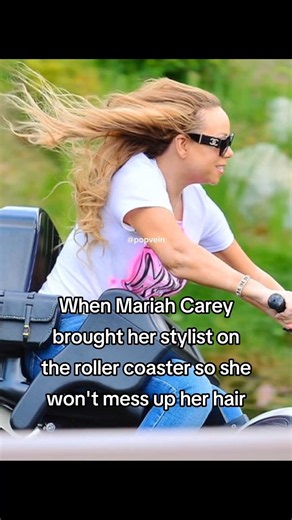When Mariah Carey brought her stylist on the roller coaster so she won't mess up her hair 😭💔