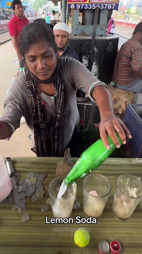 Refreshing Lemon Soda Made by Hardworking Woman - Indian Street Food