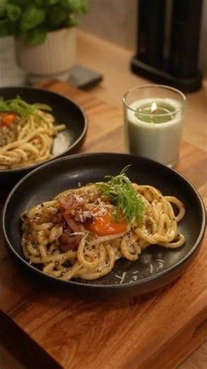 Nori Carbonara Udon 🍜🌿