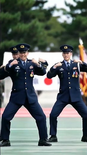🇯🇵 When Japanese soldiers bring hip-hop energy to a military ceremony — discipline meets pure fun!🔥