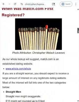 When Was The Website Match.com Created