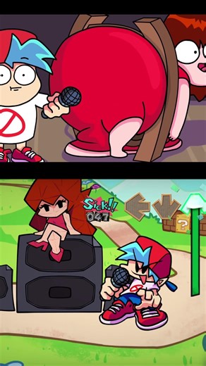 BF dodges GF Fart Sound |Friday Night Funkin Fat GF x Paper Mario Mod