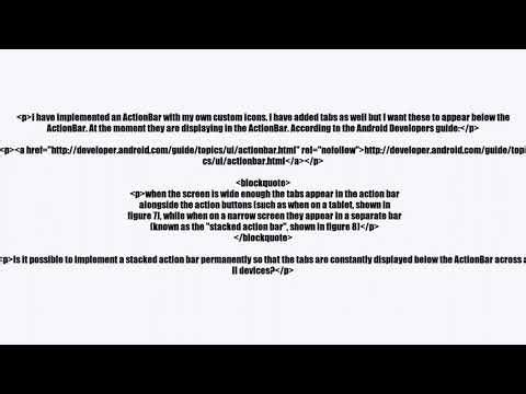 Can you implement a stacked ActionBar on a tablet?