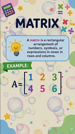 What is Matrix ? | Math Clinic