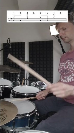 Diesen #rockdrumbeat musst Du kennen! #schlagzeuglernen mit einfachen #schlagzeugrhythmen