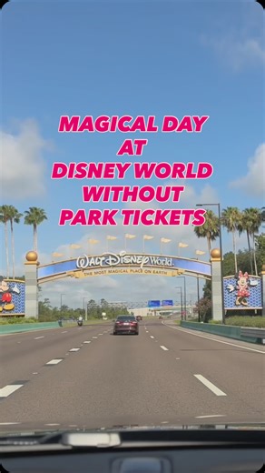 If you’re in Orlando and you want to experience Disney World without park tickets, here’s what to do ⤵️ First, download the My Disney Experience app and use it to search for last-minute dinner availability at 1900 Park Fare or Chef Mickey’s where you can meet Disney characters without setting foot in the parks. Park for free at Disney Springs and enjoy lunch and shopping there. Grab a ride on a complimentary bus to disney’s Riviera resort, where you can walk around the gorgeous grounds and grab 