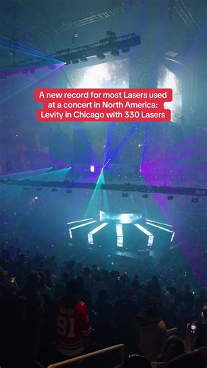 Record-Breaking Laser Show at Chicago Concert