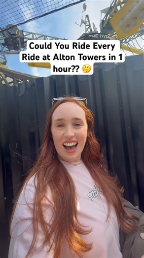 Could You Ride Every Ride at Alton Towers in 1 hour?? 🤔 #themepark #altontowers #fyp #thesmiler