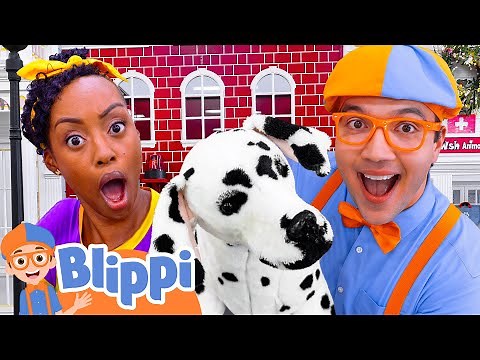 🐶 Blippi and Meekah Save the Dog! 🚒 Friendship Day Adventure