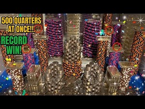 🟡(MUST SEE) 500 QUARTERS AT ONCE!!! HIGH RISK COIN PUSHER $20,000,000 BUY IN!!! (MEGA JACKPOT)