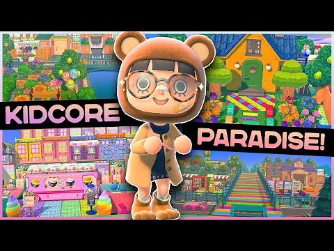 The MOST COLORFUL KIDCORE Island EVER? 🎨 | ACNH Island Tour