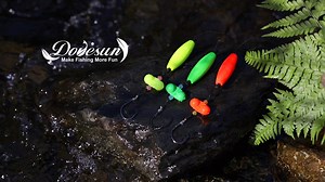 6 pack Catfish Float Rigs with Rattles & 8/0 Hooks, Dovesun Catfish Rigs for Walleye, Multicolor