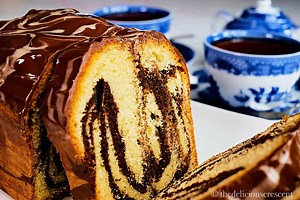 Tahini Marble Cake (Tahini Chocolate Cake)