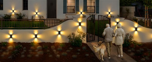 Watch 2025 New 4-Sides Solar Step Lights for Outside Warm White on Amazon Live